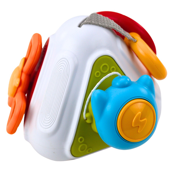 Educational Manipulative Sensory Cube for Toddlers, Colorful 5-in-1