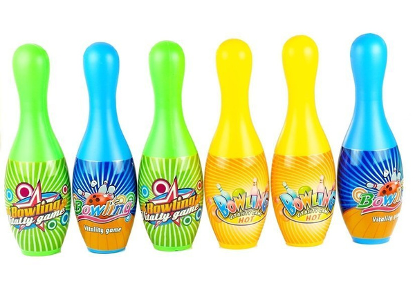 Set to Bowling 6 Bowling Pins + Bowling Ball Sport Game