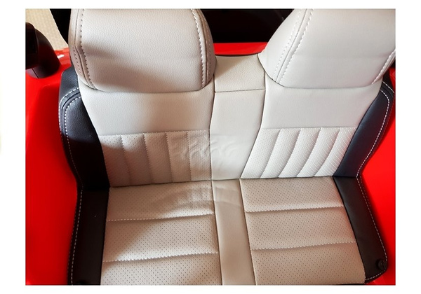 Kinderfahrzeug Jeep HP012 Rot EVA-Reifen Ledersitz LED Frontscheinwerfer Auto