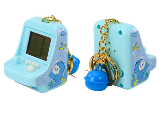 Electronic Game Tetris Pocket Keychain Blue