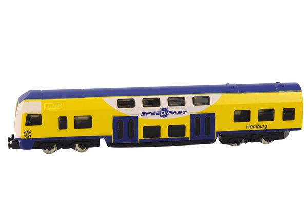 Collector's Model Yellow and Blue Train 1:48 Metal