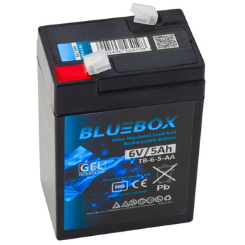 BLUEBOX VRLA AGM 6V 5Ah Gel-Batterie für Autobatterien