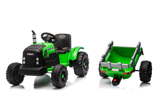 CH9959B Akku-Traktor mit Anhänger, hellgrün, 24 V