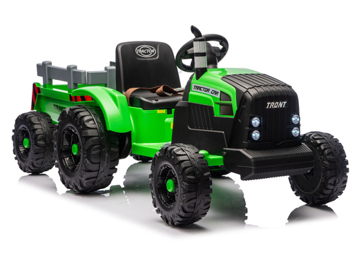 CH9959B Akku-Traktor mit Anhänger, hellgrün, 24 V