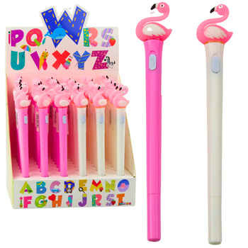 Luminous Ballpoint Pen Pink Flamingo Blue Ink 0.7mm Mix