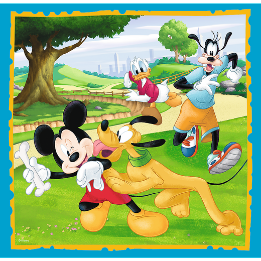 Puzzle - "3in1" - Mickey Mouse mit Freunden Trefl 34846