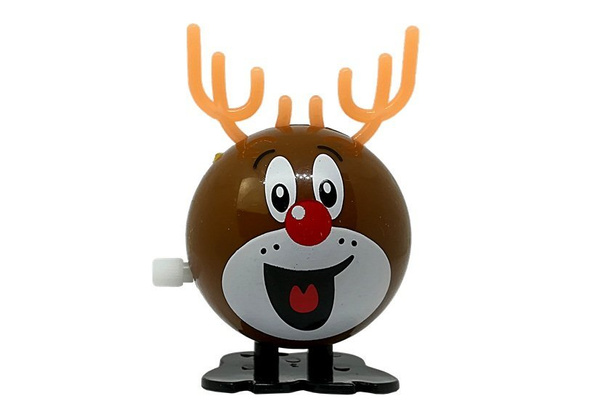 Set mit aufziehbarem Weihnachtsspielzeug Pinguin Rentier Schneemann Weihnachtsmann