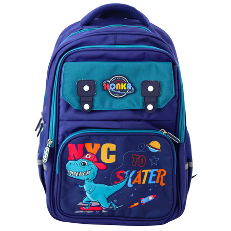 Kinder Schulrucksack Dinosaurier Blau 41x30x16 cm