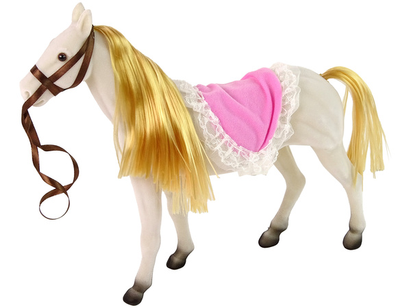 Prinzessin Puppe mit weißem Pony Figuren Zubehör.