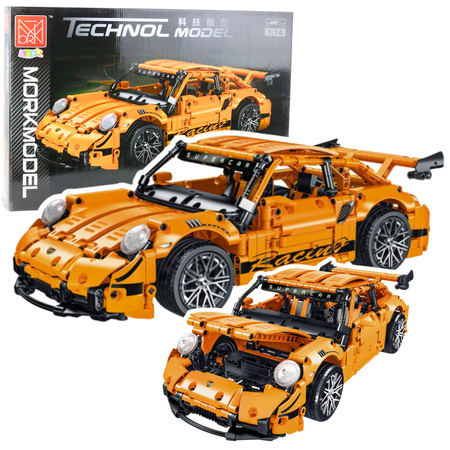 GT Racing Car Construction Bricks Orange 1:14 1268 pcs.