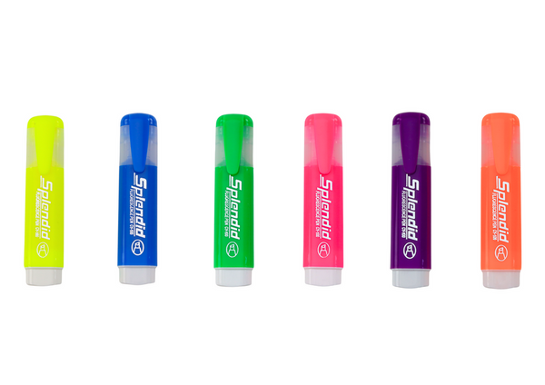 Highlighter Pen Set Pastel Colors 6pcs.