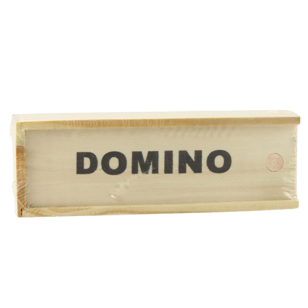 Gra Logiczna Rodzinna Domino 32 Płytki Drewniane Czarne