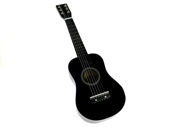 Classic Wooden Guitar For Kids Black Looking Like Real