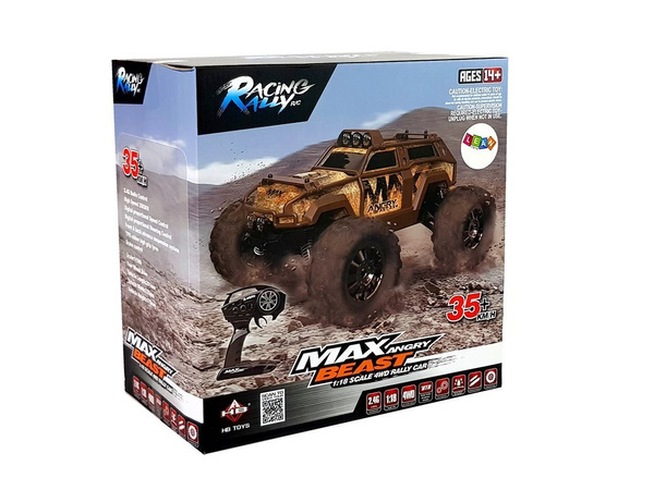Rally Car Remote Controlled Blue 2.4G 1:18 35km/h