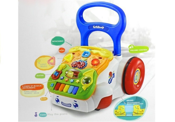 Interactive Playing Walker Pusher Detachable Panel