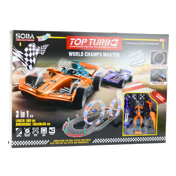 Tor Wyścigowy 3w1 RC Podświetlane Pętle Samochody Kontrolery 560 cm