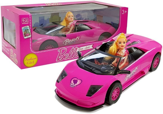 Sportwagen mit Puppe Dark Pink