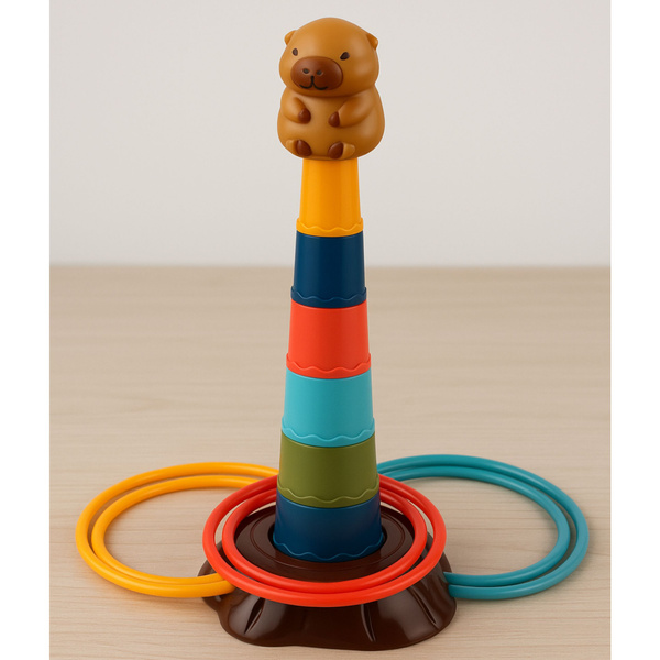 Skill Game Throwing Hoops at the Target 5 Levels Capybara