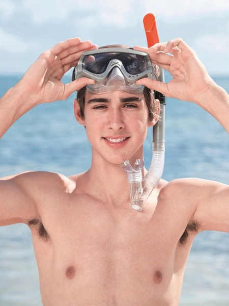 Tauchset Graue Maske, Flossen, Schlauch Bestway 25020