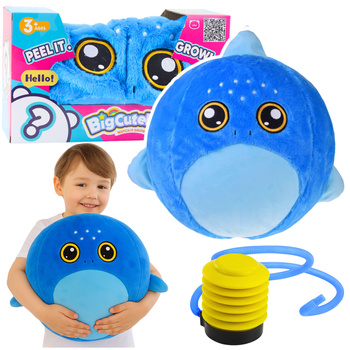 Wachsender Plüsch-Springball in Form eines blauen Hais, 50 cm