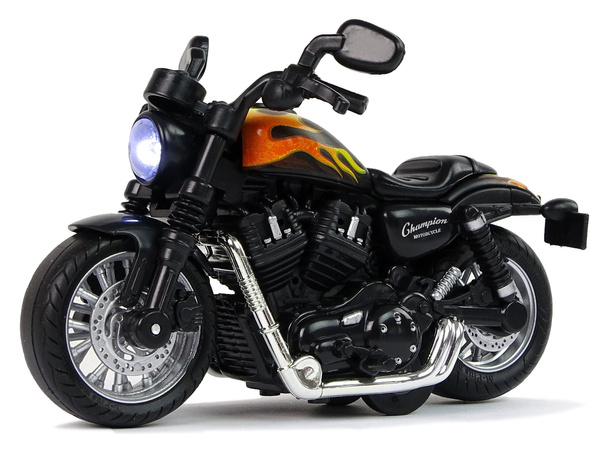 Champion Motorrad Schwarz 1:14 Drive Rückfahrsound Lichter