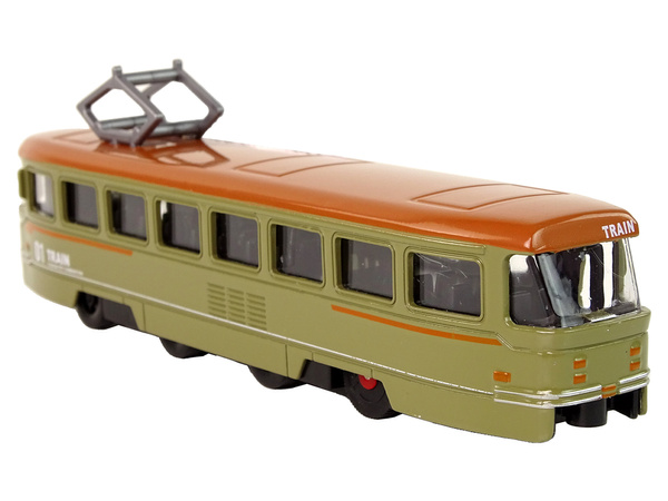 Der Reibungsantrieb des Zuges klingt metallisch grün