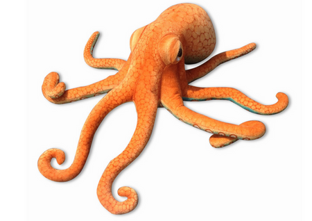 Plush Octopus Plushie Mascot Orange 55cm