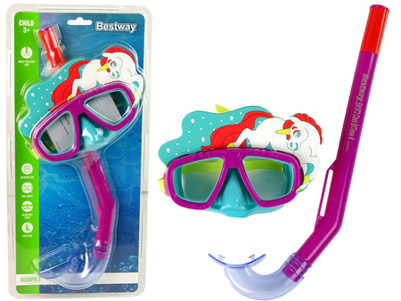 Pink Bestway Diving Mask With Pet Tube 24059