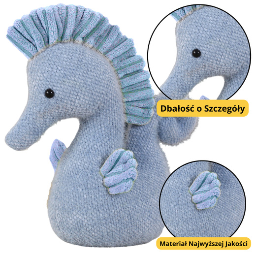 Plush Mascot Water Horse Cuddly Toy Blue 25cm