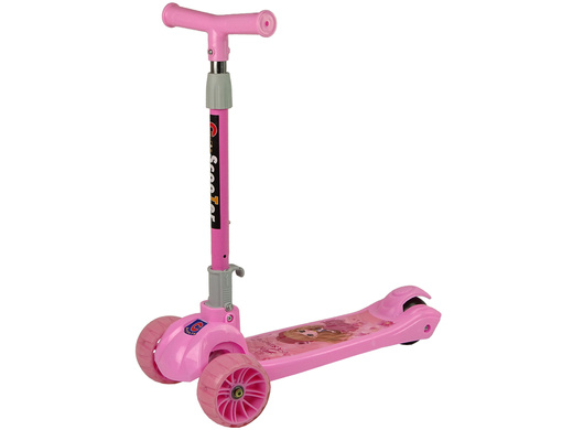 Tricycle Balance Scooter Luminous Wheels Pink Girl