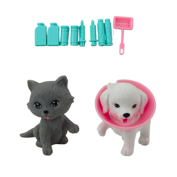 Mini Doll Veterinarian Dog Cat Treatment Accessories Set
