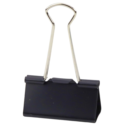 Zestaw Uniwersalne Klipsy Biurowe Stal Sprężynowa Czarny 41mm 12szt 