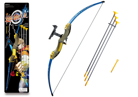 Bow With Arrow Disc Archer Shooting Set Arcade Toy