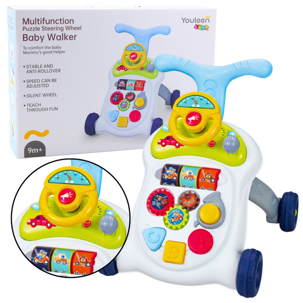 Interaktiver Gehwagen, Schieber, Lenker, Lichter, Geräusche