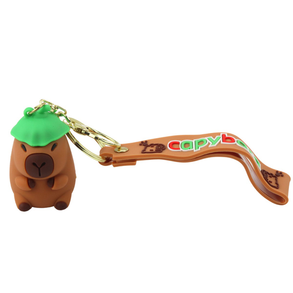 Keychain Capybara Figurine Pendant Carabiner Ring Mix