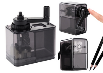 Sharpener, Plane, Crank, With Container, Black