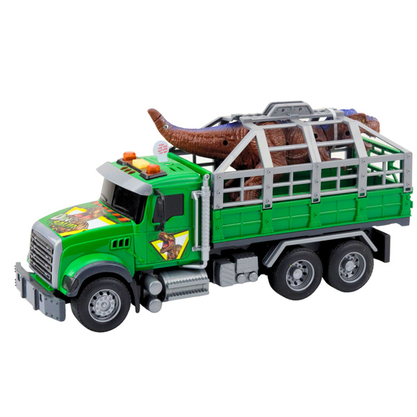 Dinosaurier-Transport-LKW-Figur, Lichter, Geräusche, Grün