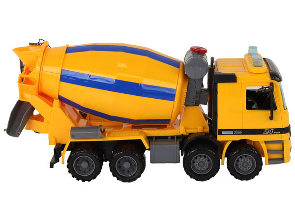 Concrete Mixer Orange Rotary Pear Sound Lights Construction Vehicle