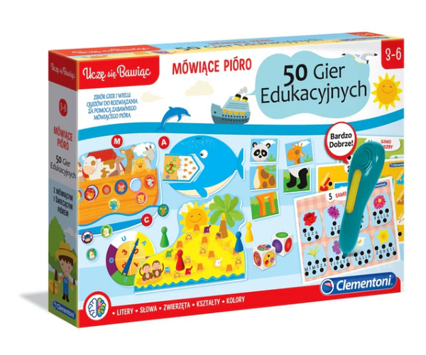 Sprechender Stift 50 Lernspiele Ich lerne beim Spielen Polnische Sprache Clementoni 50650