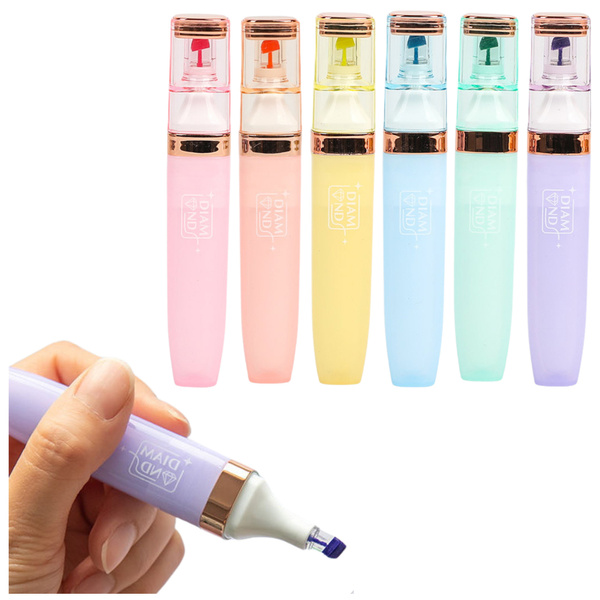 Textmarker-Set Pastell Gold Bunte Elemente 6-tlg