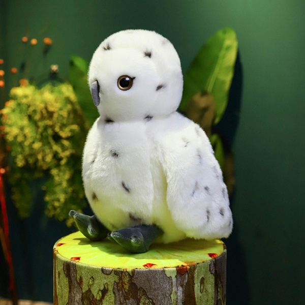 Plüsch Eule Vogel Plüschtier Maskottchen Kuscheltier Weiß 23cm
