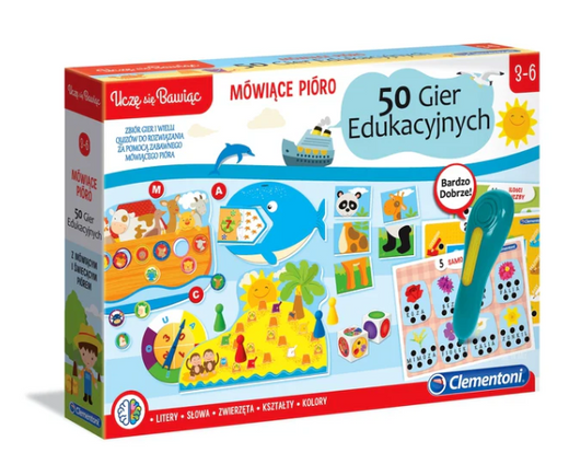 Talking Pen 50 Educational Games Play and Learn Polish Language Clementoni 50650