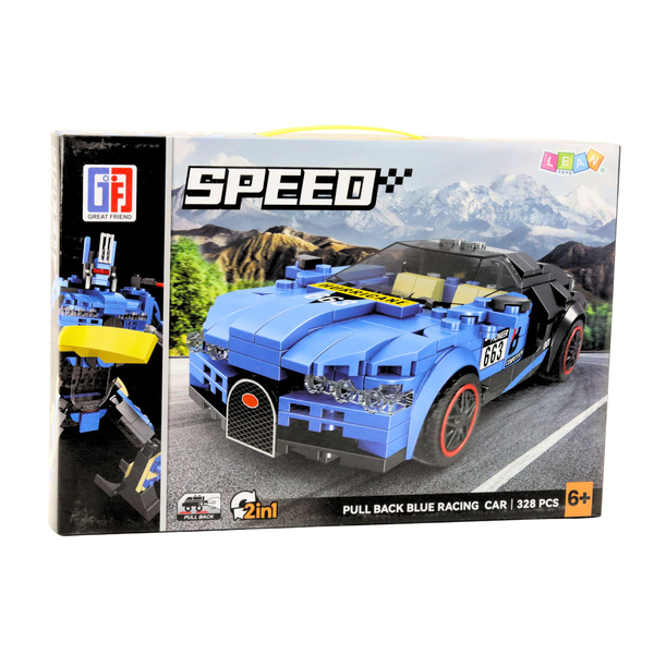 Roboterauto 2in1 Hurricane Blue Bausteine 328 Stk.