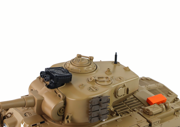 RC Tank 1:18 Cannon Smoke Shield Sounds Light Brown