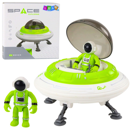 Ufo Raumschiff Astronaut Figur Lichter Sounds Grün