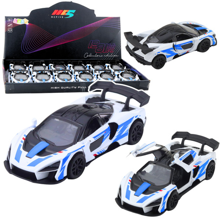 Sports Car Metal Drive Opening Doors White 1:32