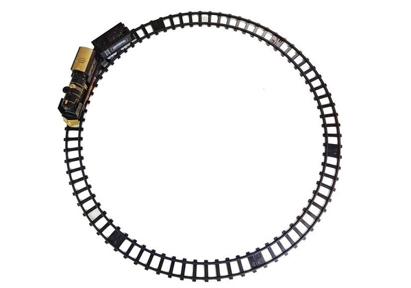 Klassische Eisenbahnlokomotive