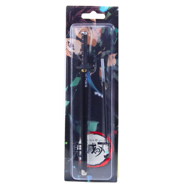Kugelschreiber Katana Schwert Anime Metall Schwarz Tinte Austauschbare Mine Schwarz