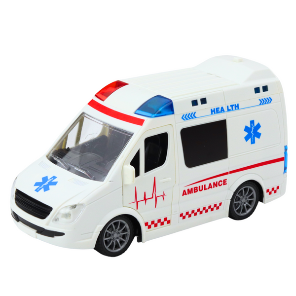 Remote Control Ambulance RC Lights Sounds 1:20 White