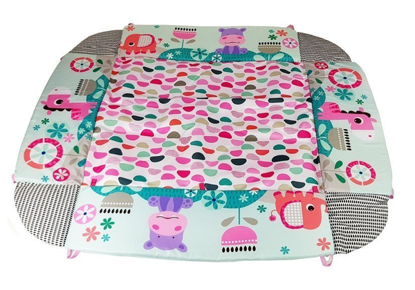 Large Educational Pool Mat for Babies 5in1 with Balls Hippo Balls